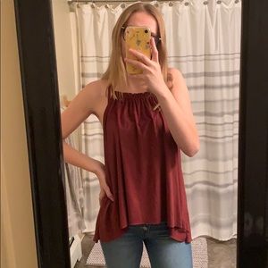 Moon Kiss Maroon Tank Top